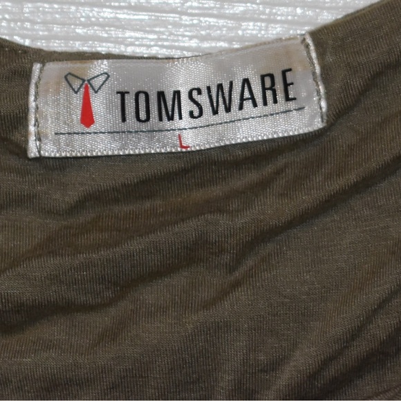 Tomsware Olive Sleeveless Maxi Dress. Size L - Picture 2 of 4